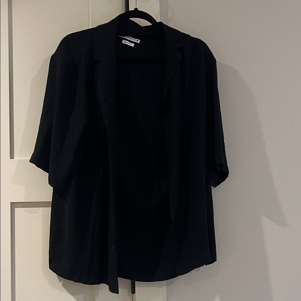 Zara Black Casual Button Down Shirt